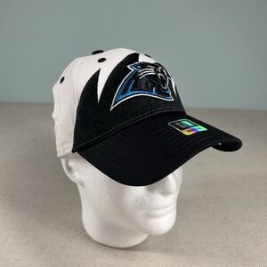 VTG‎ Reebok Carolina Panthers Hat Cap Shark Tooth Flex S/M Y2K NFL Football